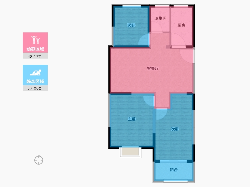 江苏省-徐州市-佳泰雅园-95.00-户型库-动静分区