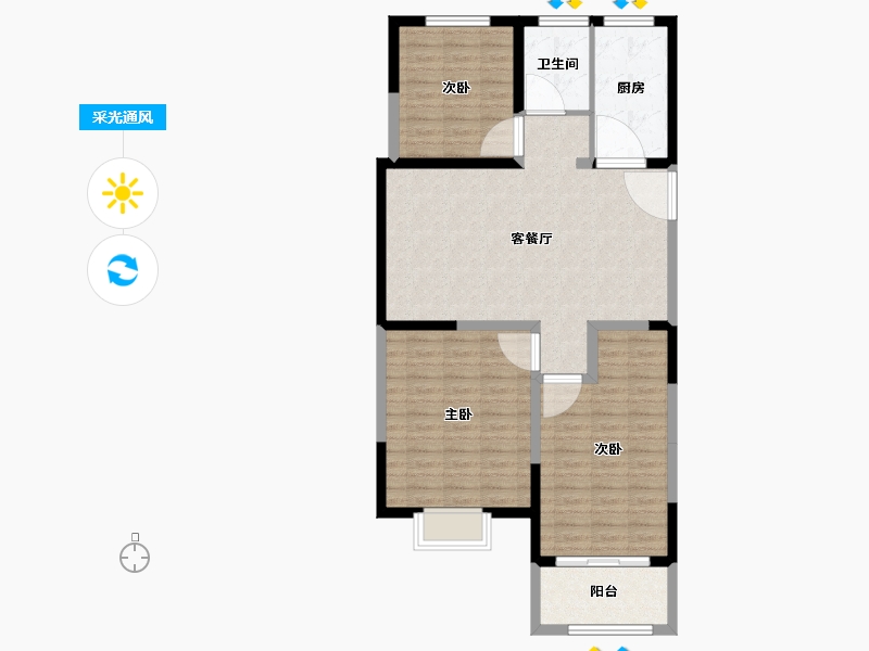 江苏省-徐州市-佳泰雅园-95.00-户型库-采光通风