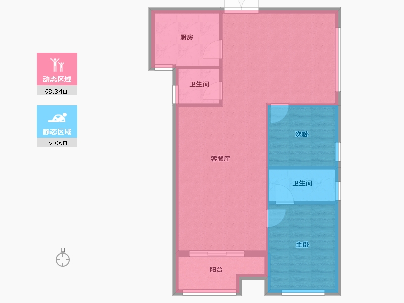 陕西省-安康市-香城艺境-80.98-户型库-动静分区