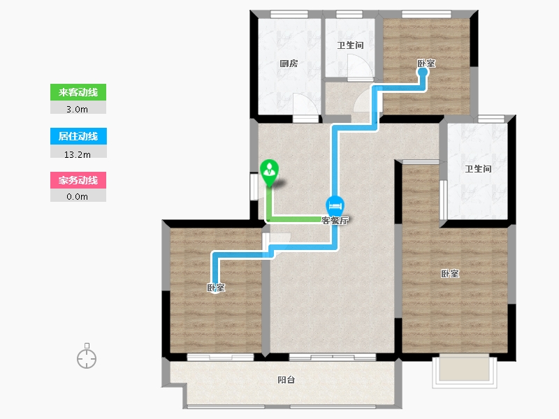 江苏省-盐城市-东台恒大翡翠龙庭-95.00-户型库-动静线