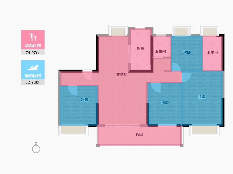 江苏省-盐城市-滨海碧桂园-114.00-户型库-动静分区