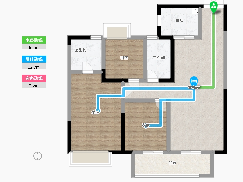 江苏省-盐城市-吾悦和府沁园-88.00-户型库-动静线