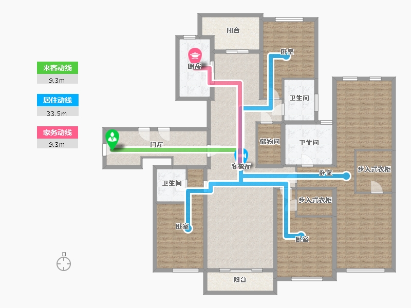 浙江省-杭州市-天都城天熙公馆-213.53-户型库-动静线