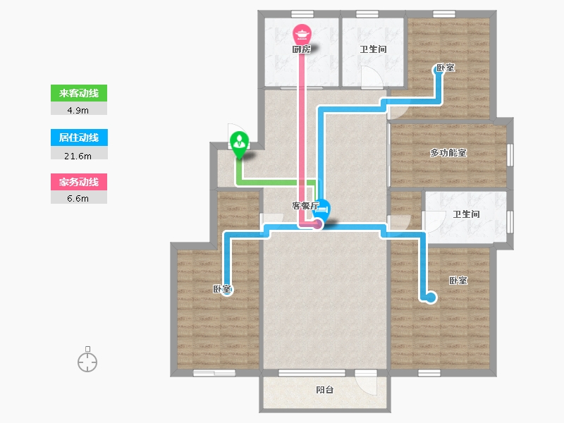 辽宁省-丹东市-金枫裕墅-122.79-户型库-动静线