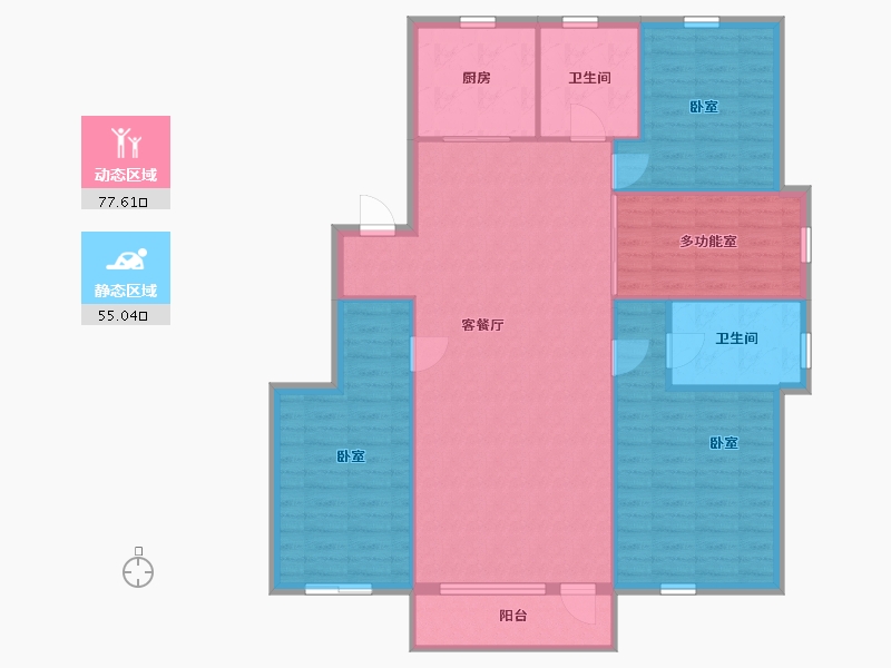 辽宁省-丹东市-金枫裕墅-122.79-户型库-动静分区