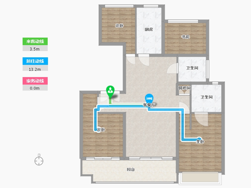 江苏省-苏州市-豪门府邸峯景-117.31-户型库-动静线