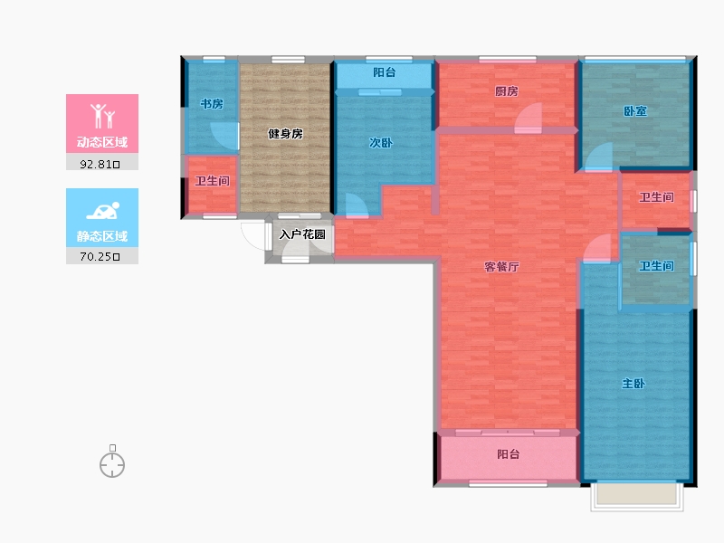 青海省-西宁市-天桥相府-166.53-户型库-动静分区