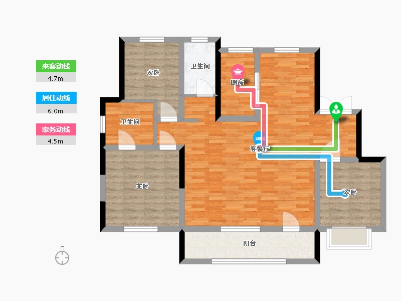 青海省-西宁市-中房海东萨尔斯堡-96.33-户型库-动静线