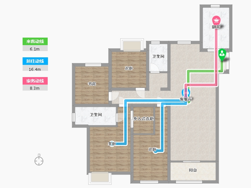 江苏省-南通市-鑫茂府-118.00-户型库-动静线