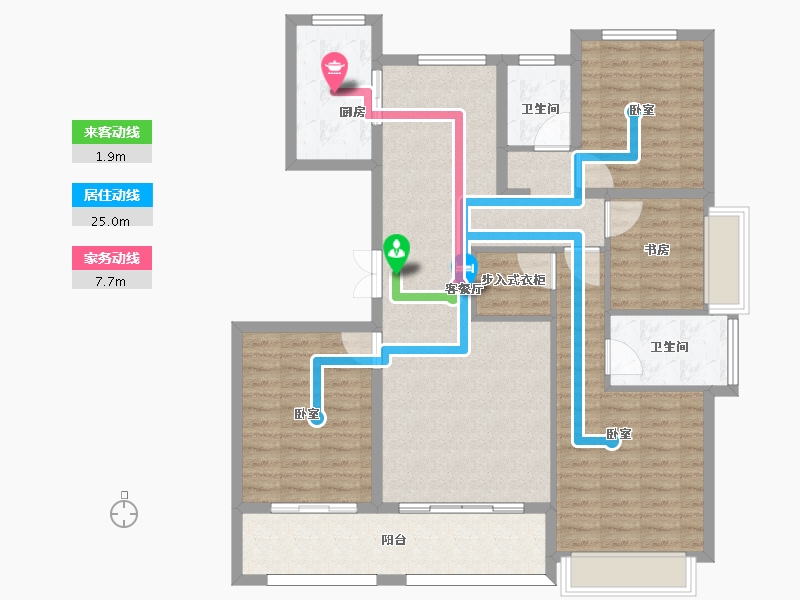 江苏省-南京市-绿城云栖玫瑰园-118.00-户型库-动静线