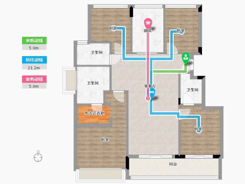 浙江省-杭州市-桃李春风·如山-110.00-户型库-动静线