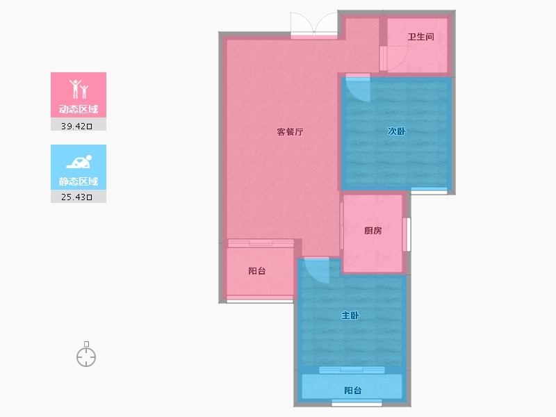 甘肃省-兰州市-九洲城二期-57.56-户型库-动静分区