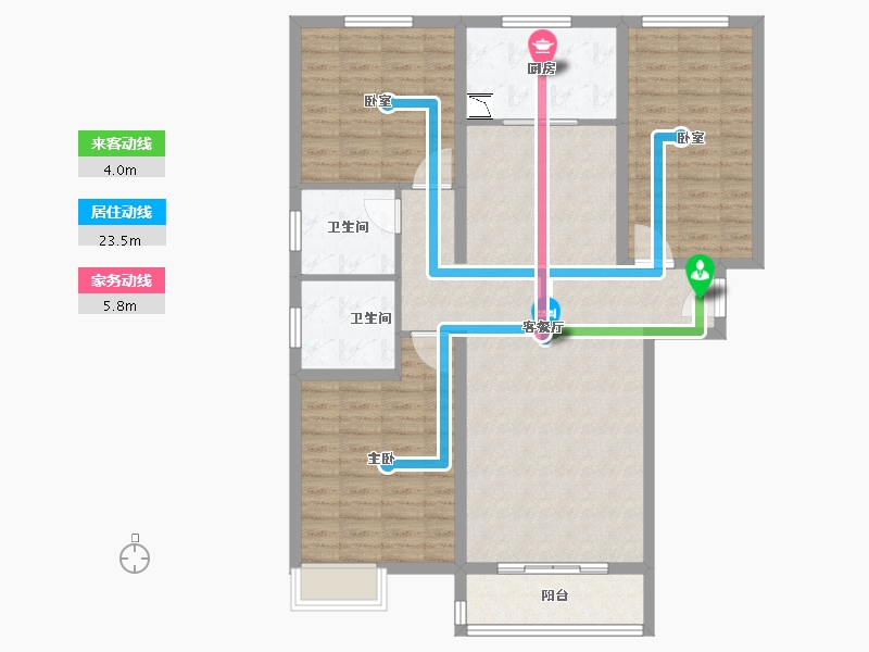 陕西省-咸阳市-华泰玉景台-109.98-户型库-动静线