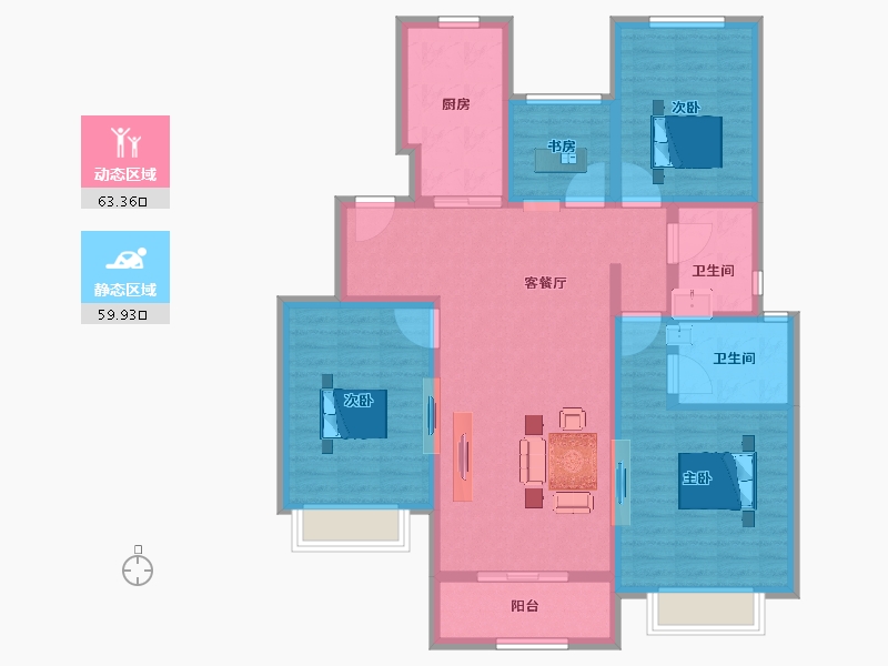 江苏省-扬州市-华建A.R.T上院-110.01-户型库-动静分区