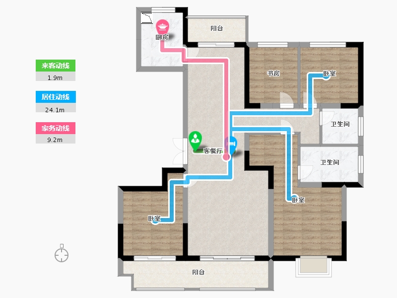 江苏省-盐城市-东台恒大翡翠龙庭-116.00-户型库-动静线