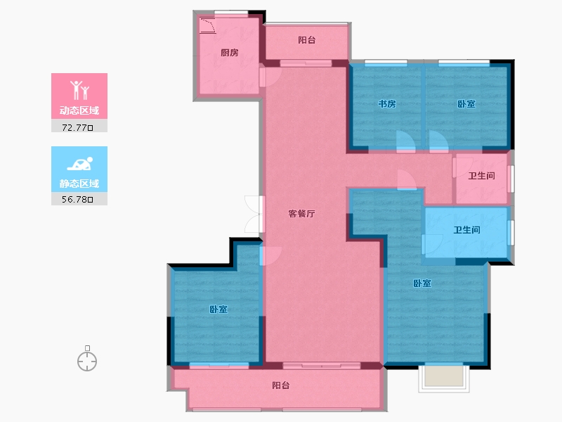 江苏省-盐城市-东台恒大翡翠龙庭-116.00-户型库-动静分区