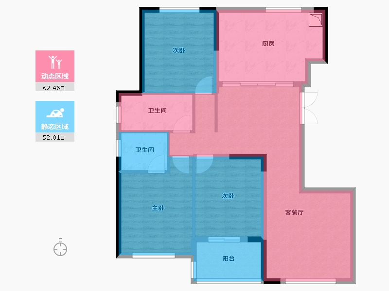 陕西省-安康市-香城艺境-103.07-户型库-动静分区