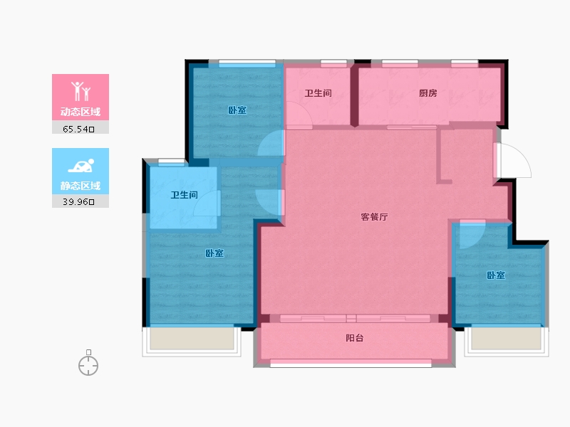 江苏省-南京市-江山大境-95.00-户型库-动静分区