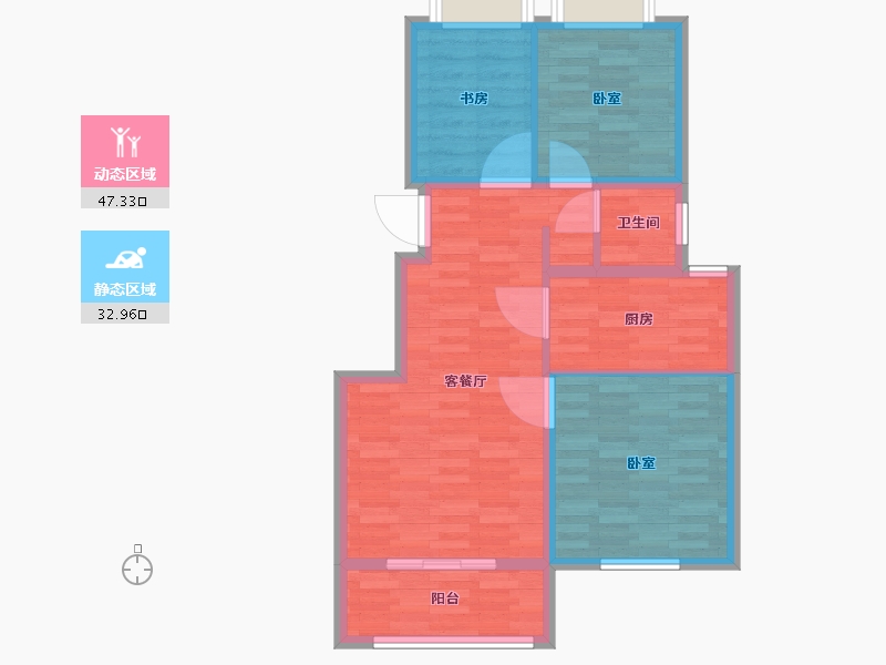 江苏省-南通市-橙园-72.00-户型库-动静分区