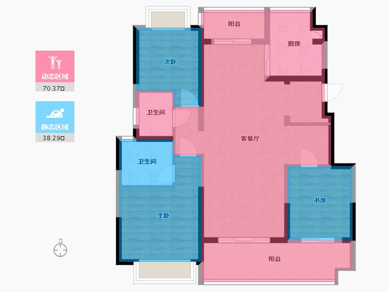 云南省-保山市-腾冲的小院子-96.78-户型库-动静分区