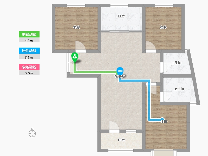 青海省-西宁市-新华联国际旅游城-81.70-户型库-动静线