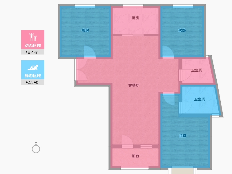 青海省-西宁市-新华联国际旅游城-81.70-户型库-动静分区