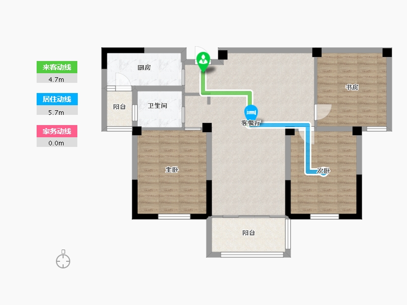 江苏省-淮安市-亿力未来城-92.44-户型库-动静线