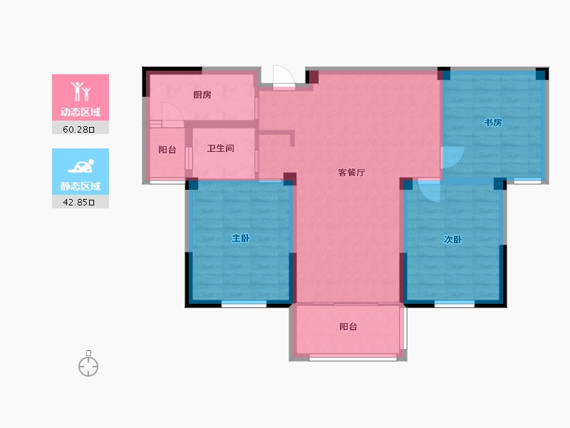 江苏省-淮安市-亿力未来城-92.44-户型库-动静分区