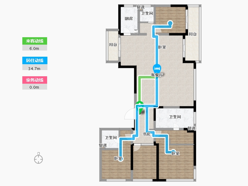 江苏省-苏州市-仁恒运河时代-162.01-户型库-动静线