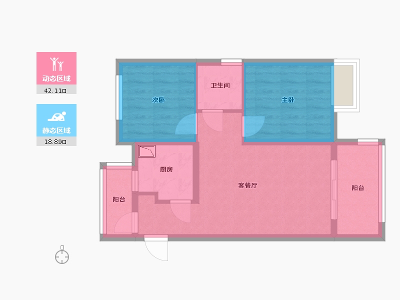 四川省-成都市-新悦府-53.44-户型库-动静分区