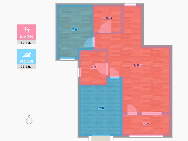 青海省-西宁市-新华联国际旅游城-68.38-户型库-动静分区