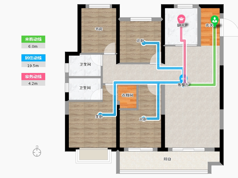 浙江省-台州市-万家之星-99.70-户型库-动静线