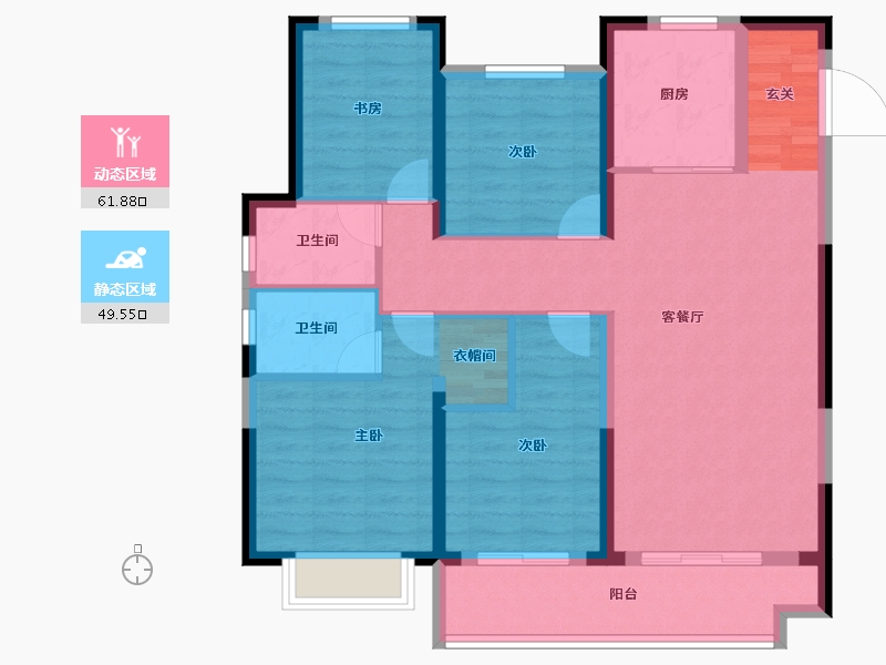 浙江省-台州市-万家之星-99.70-户型库-动静分区