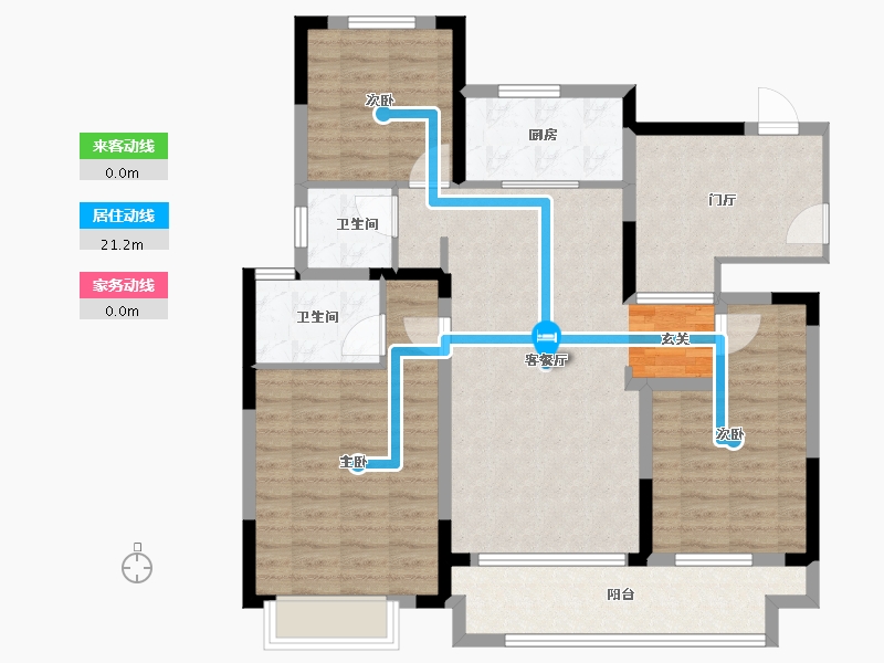 江苏省-苏州市-太湖朗峯-105.01-户型库-动静线