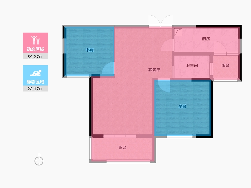 江苏省-淮安市-亿力未来城-78.14-户型库-动静分区