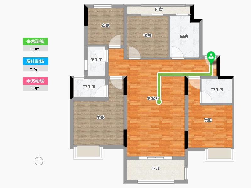 江苏省-扬州市-中海锦苑-112.99-户型库-动静线