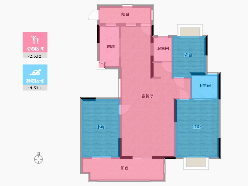 江苏省-南通市-海安万达广场-106.00-户型库-动静分区