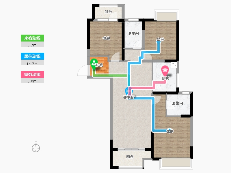 江苏省-无锡市-融侨观邸-92.00-户型库-动静线