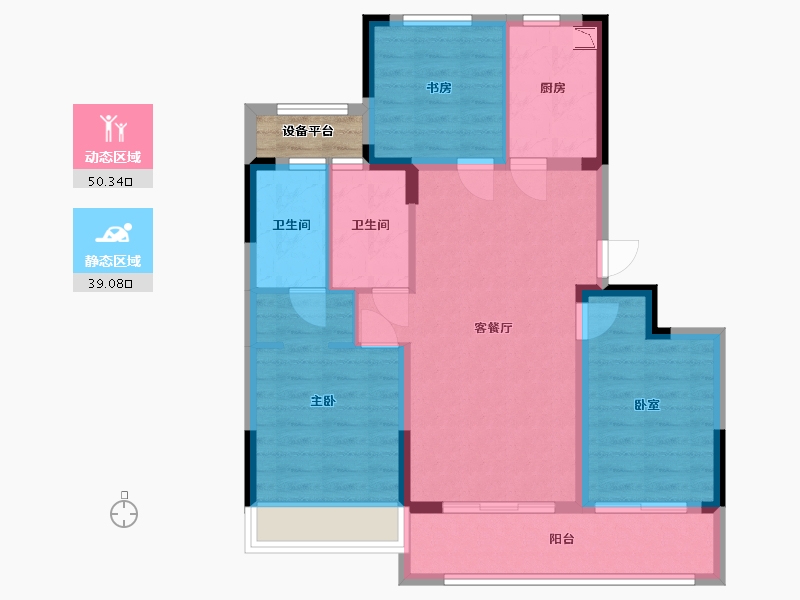 浙江省-温州市-凯迪融创新鹿园-81.76-户型库-动静分区