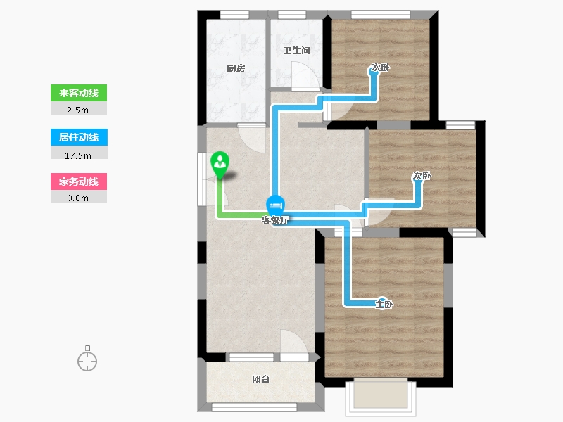 江苏省-淮安市-清城创意谷-66.51-户型库-动静线