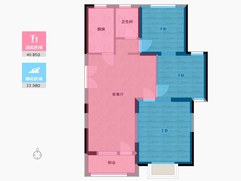 江苏省-淮安市-清城创意谷-66.51-户型库-动静分区