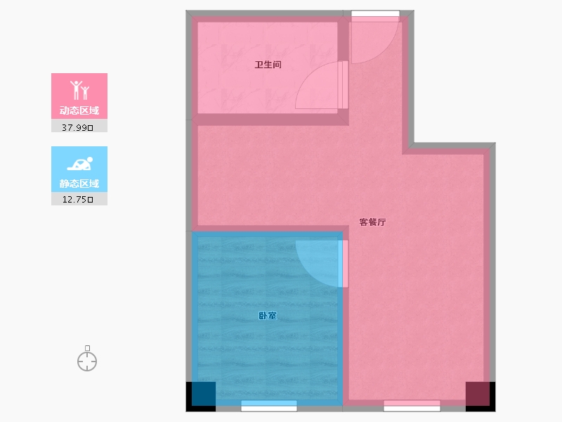 陕西省-西安市-生力广场-44.66-户型库-动静分区