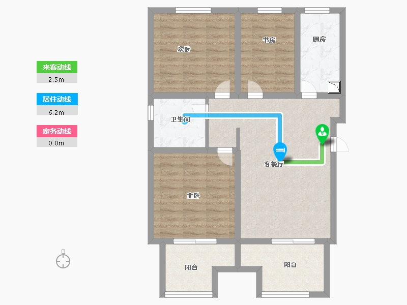 江苏省-徐州市-星宿生活广场-78.99-户型库-动静线