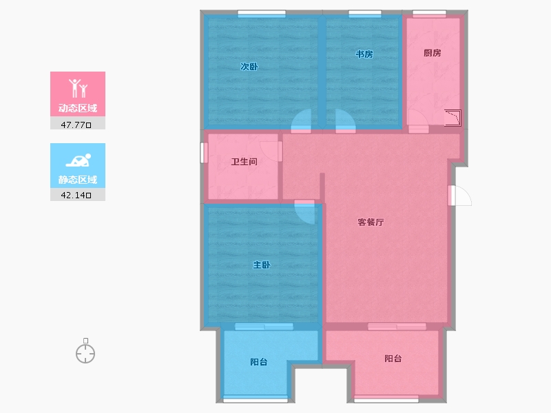 江苏省-徐州市-星宿生活广场-78.99-户型库-动静分区