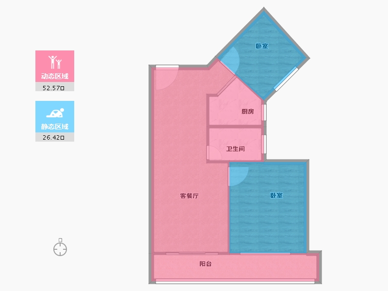 安徽省-芜湖市-绿地太平湖-72.00-户型库-动静分区