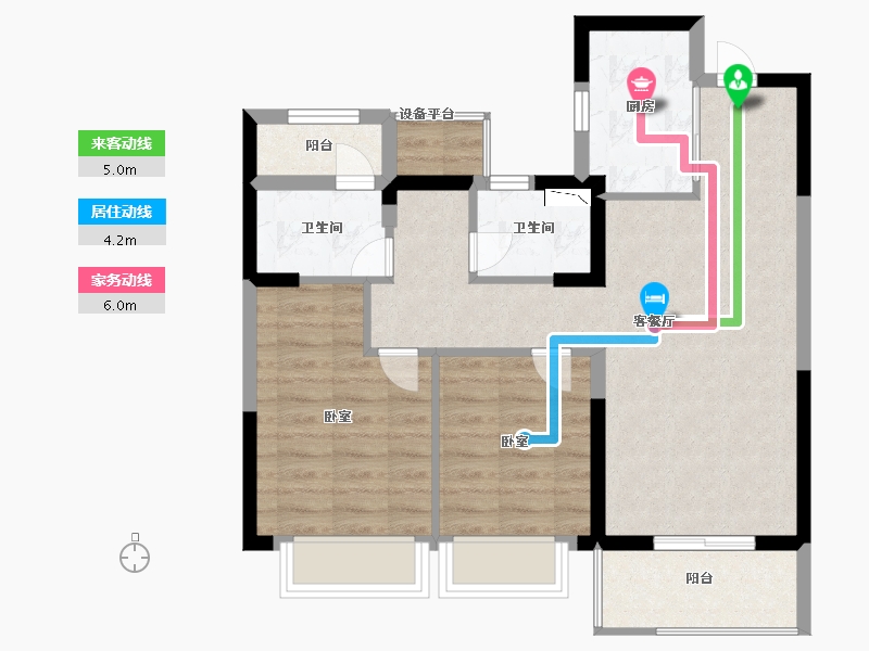 浙江省-宁波市-奥园·悦东湾-71.00-户型库-动静线