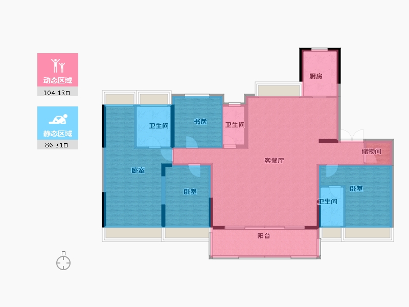 江苏省-宿迁市-泗洪碧桂园·泗州府-176.00-户型库-动静分区