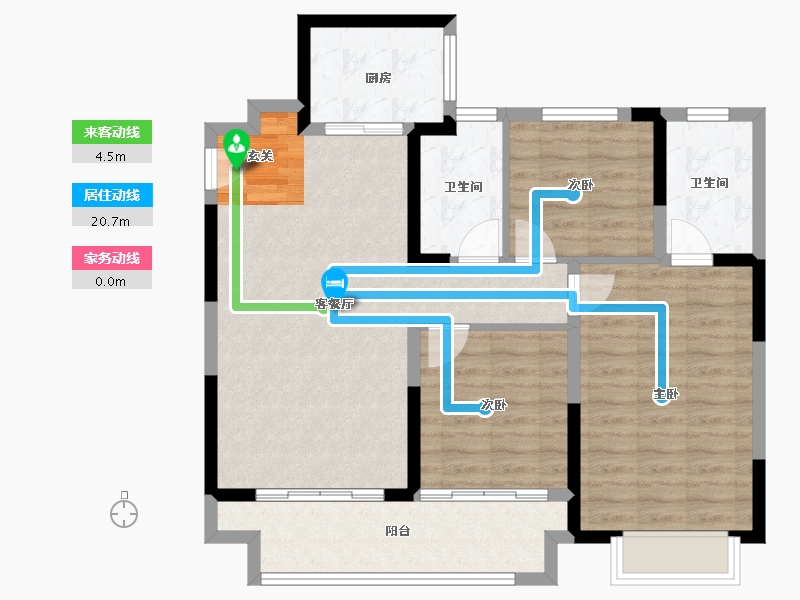 江苏省-苏州市-太湖朗峯-91.00-户型库-动静线