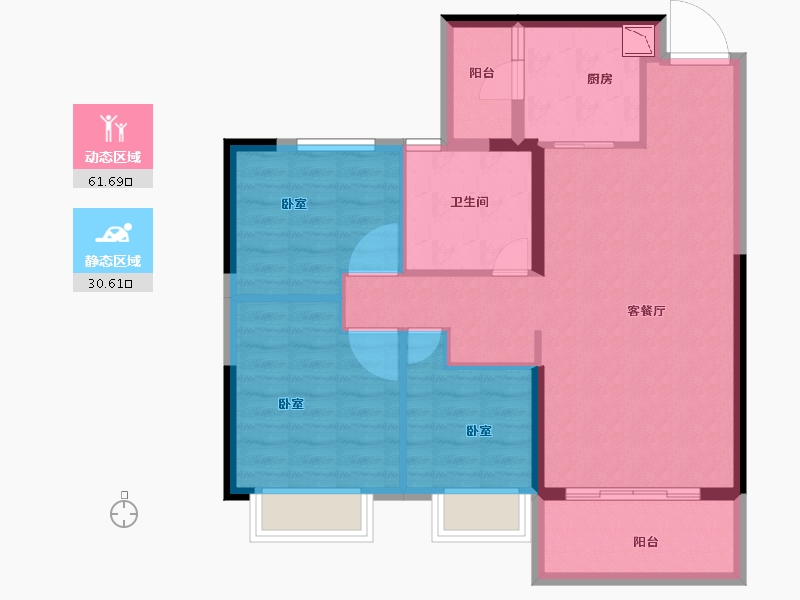 浙江省-湖州市-恒大御峰-82.84-户型库-动静分区