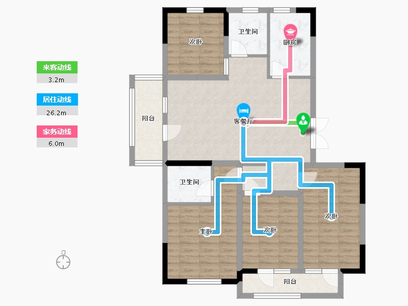 江苏省-淮安市-清城创意谷-103.46-户型库-动静线